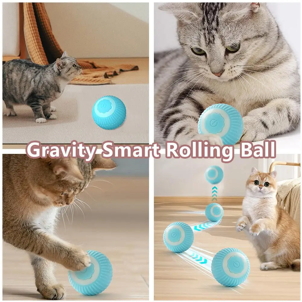 Smart Dog Toy Ball Gravity Jump Ball Rechargeable Bite-Resistant Rolling Toys Ball Pet Chase Cat Interactive And Dog T1E0