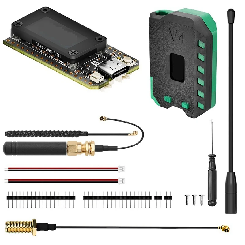 Heltec LoRa 32 V4 Meshtastic GPS SX1262 0.96inch OLED Solar Powered Dev-Board Mesh Network WiFi LoRa BLE with Case [echVer-]