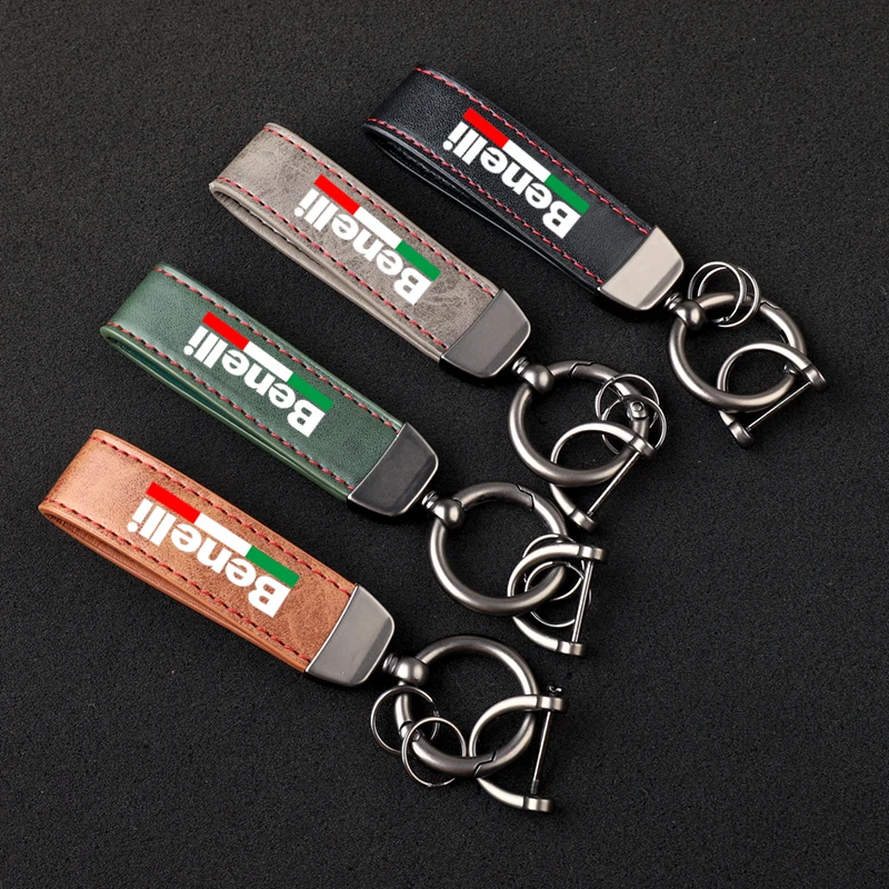 Motorcycle Accessories Carbon fiber motorcycler Key Pendant Split Rings Keychain for Benelli TRK 502 TRK502 tkr502 accessories