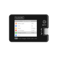 ToolkitRC M7 200W 10A DC Balance Charger Discharger and ESC Signal Tester for 1-6S Lipo Battery Featuring Plastic Construction