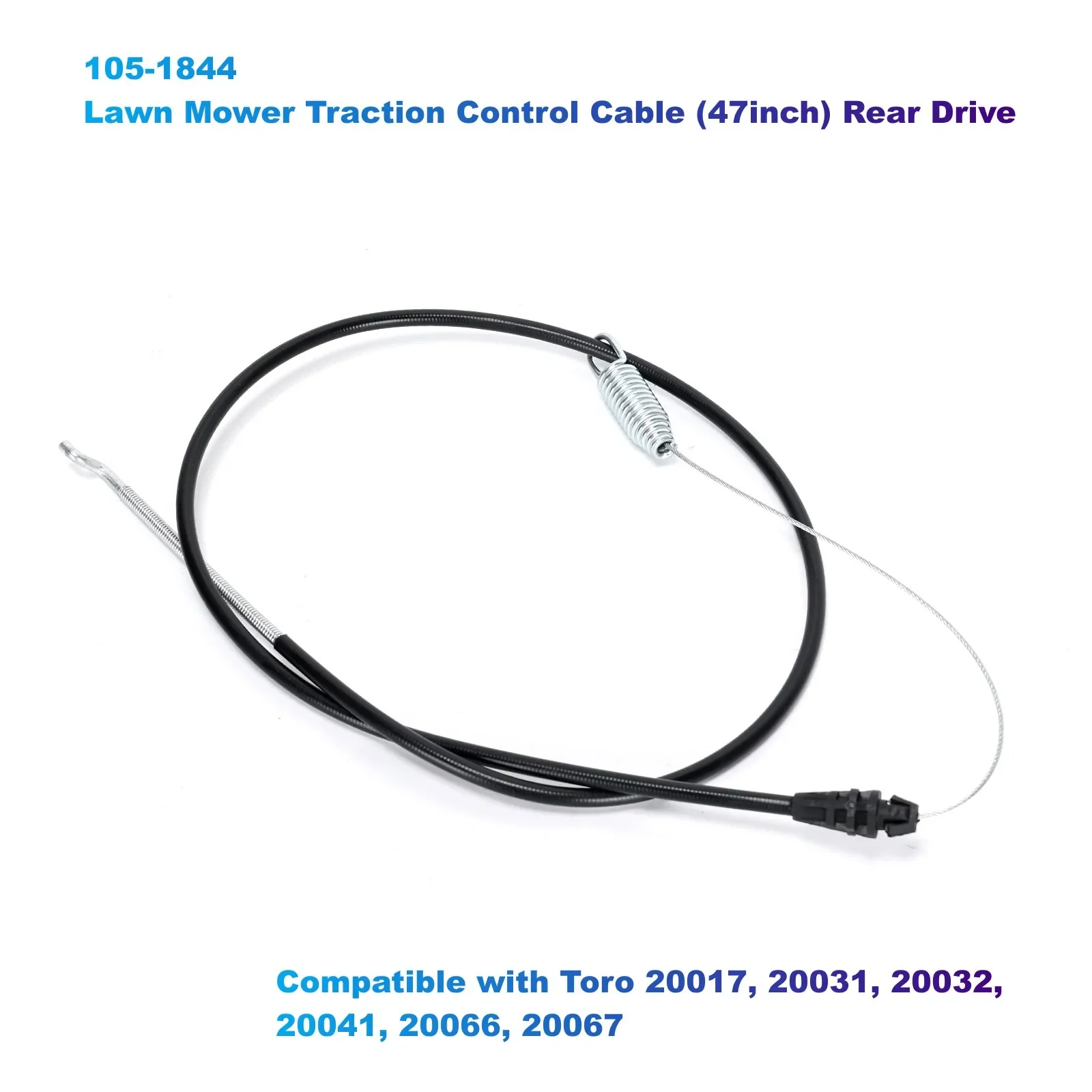 

105-1844 Lawn Mower Traction Control Cable (47inch) Rear Drive Compatible with Toro 20017, 20031, 20032, 20041, 20066, 20067