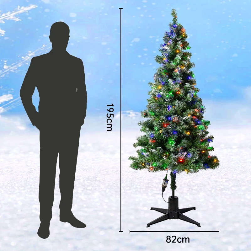 1.8M Smart Rotating Christmas Tree Christmas Tree Light RGB LED Christmas Halloween Star Xmas Christmas Tree Toppers Lights