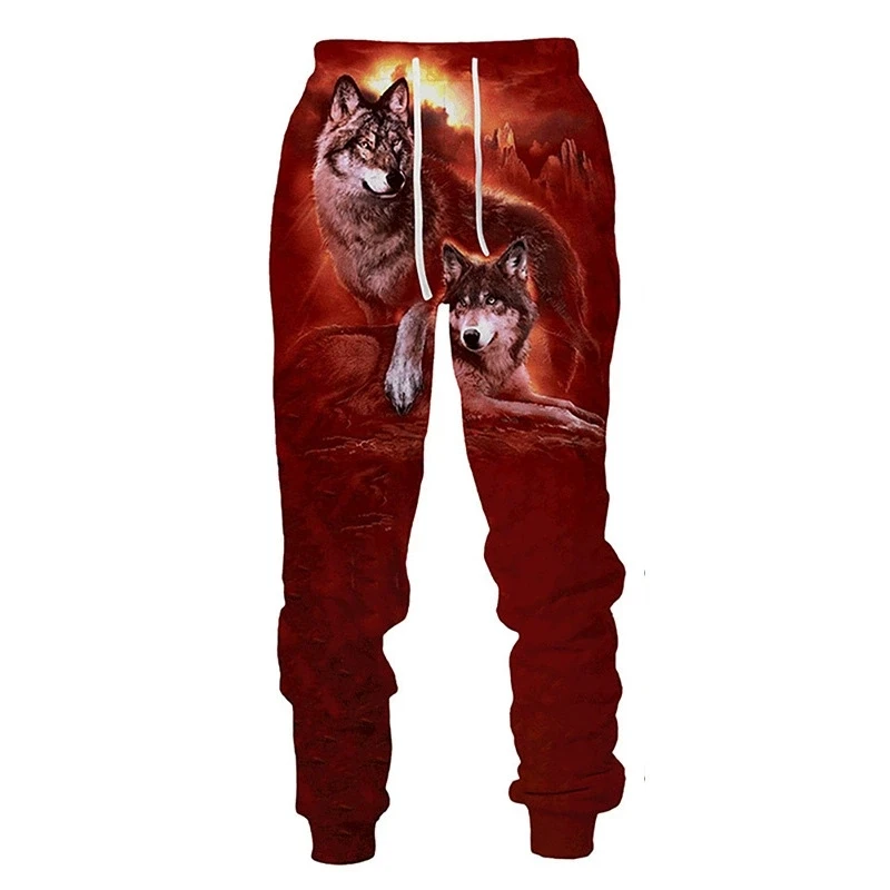 New Unisex The Wolf 3D Print Causal Clothing Fashion Men Women  Hip Hop Pants Plus Size S-7XL Trouser Jogger Men