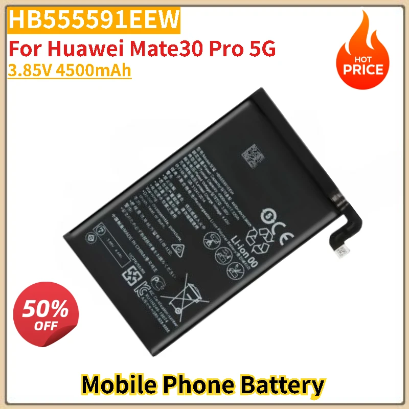 

HB555591EEW аккумулятор мобильного телефона 3,85 В 4500 мАч для Huawei Mate30 Pro 5G Сменный аккумулятор Совершенно новый, высокое качество