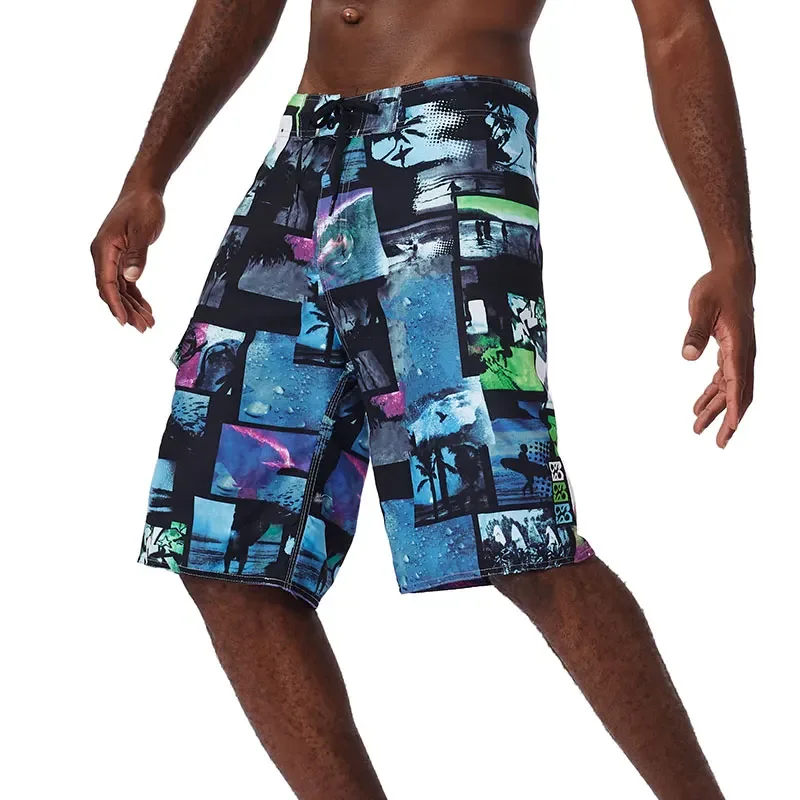 Sommer-Shorts für Herren in den Größen 30-44, lässige, atmungsaktive Jogging- und Fitnesshosen, lockere bedruckte Boardshorts, Surf- und Strandhosen, Badehosen – Detail 18
