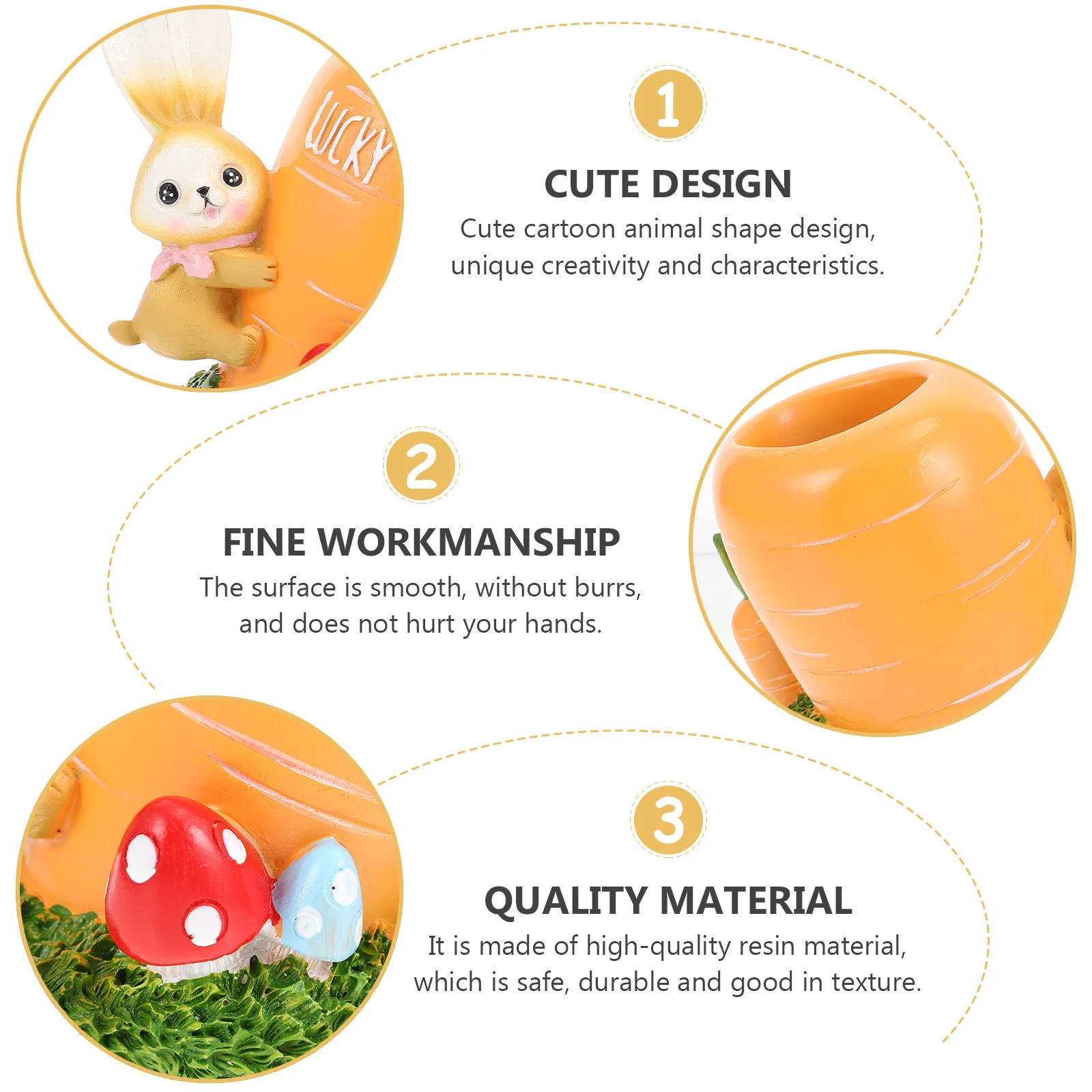 

Holder Cute Pen Holders Cups for Desk Organizers and Storage Cartoon Character Resin