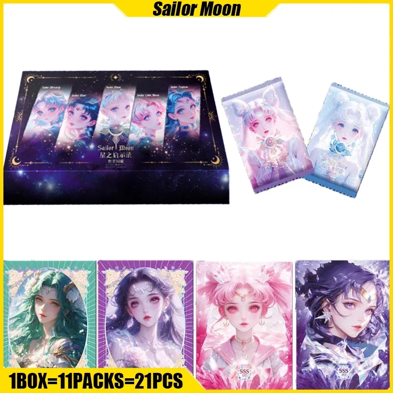 Sailor Moon Cards Revelation of The Stars Anime Collection Cards Mistery Box Board Games Toys Birthday Gifts for Boys and Girls