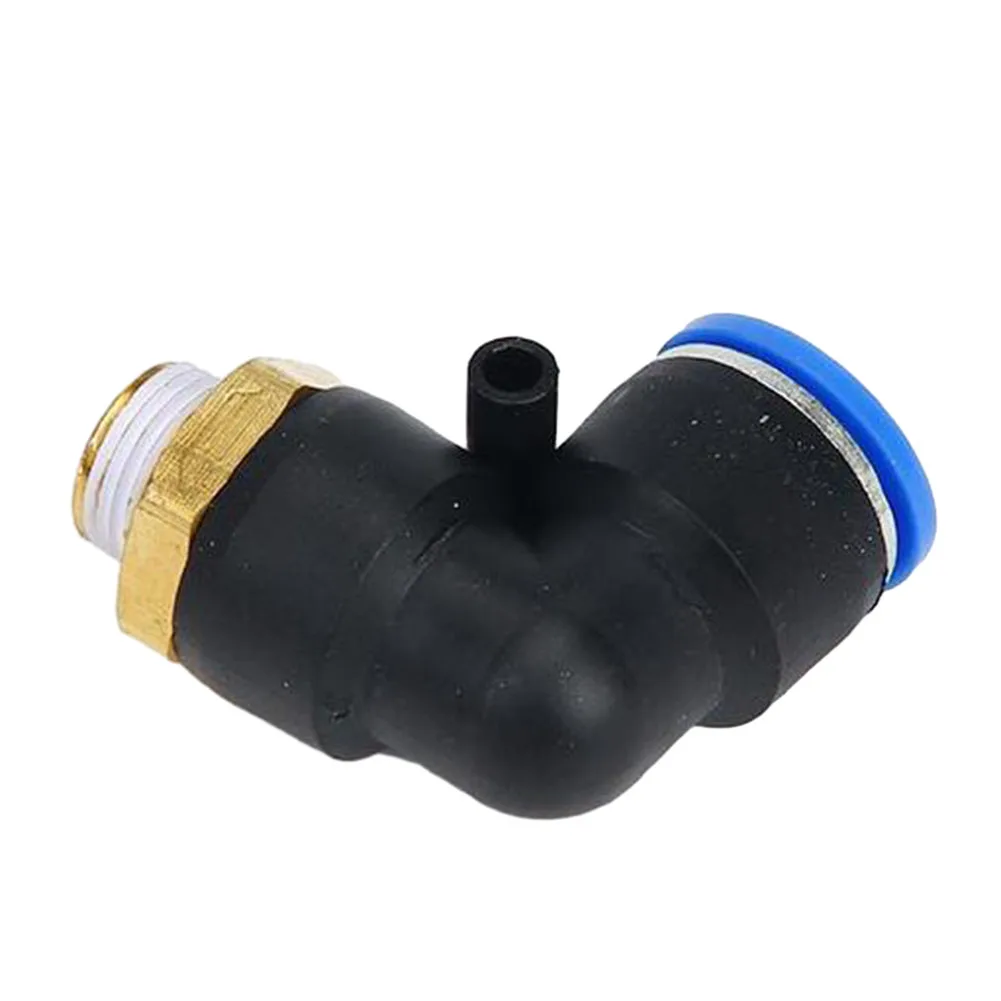 10PCS 6mm Tube Push to Connect Pneumatic Fitting with NPT Male Swivel L Shape Air Hose Connector for Compressed Air System