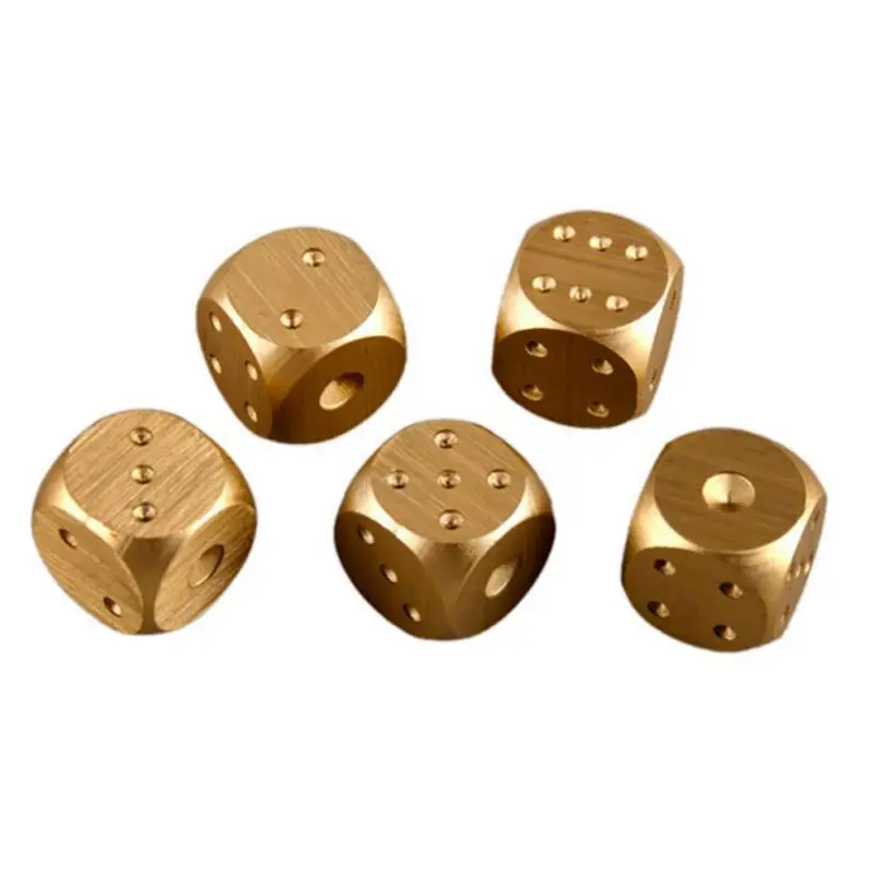 5Pcs Aluminum Whisky Dices With Portable Box Poker Party Game Portable Dice Man Boyfriend Novelty Gift Party Favors