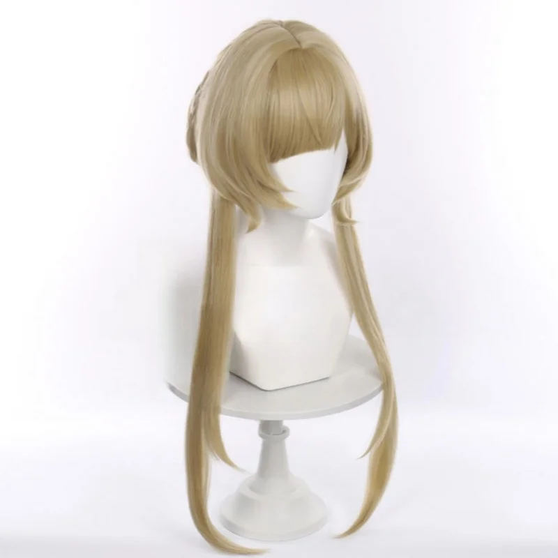 Peruka Genshin Impact Marionette Sandrone Cosplay Długa Brązowa Peruka Syntetyczna Odporna na Ciepło na Halloween Karnawał Imprezę Kostiumową
