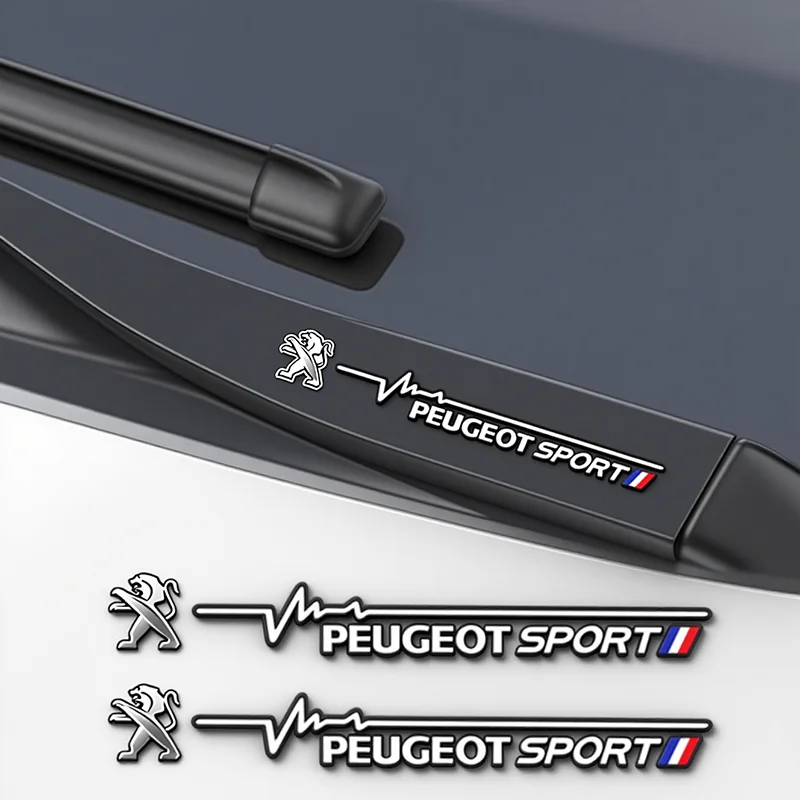 2 قطعة ملصقات السيارات بيجو ممسحة لاصقة تزيين لبيجو 206 307 308 3008 207 208 407 408 4008 508 2008 5008 301 205 106