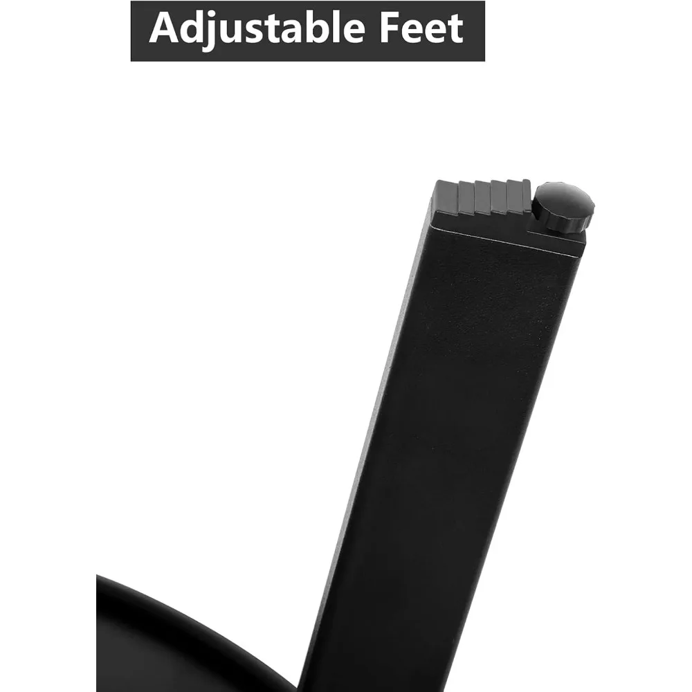 Patio Coffee Table - Metal Steel Outdoor Round Table Weather Resistant Anti-Rust Outdoor Table (Black)