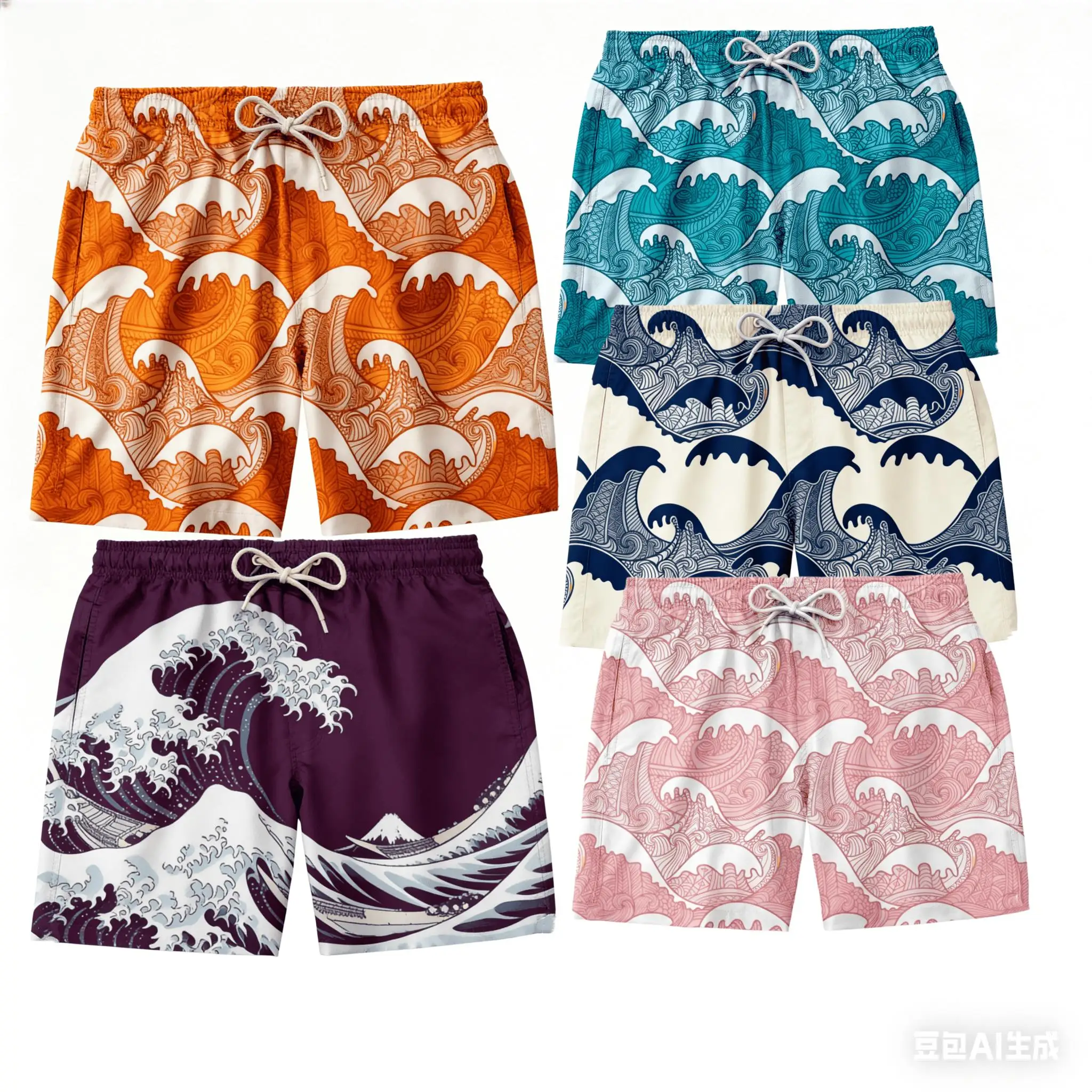 

Новые летние пляжные шорты с 3D-принтом в виде волн для взрослых и детей, спортивные, дышащие, быстросохнущие, повседневные, свободного кроя, для мужчин и женщин