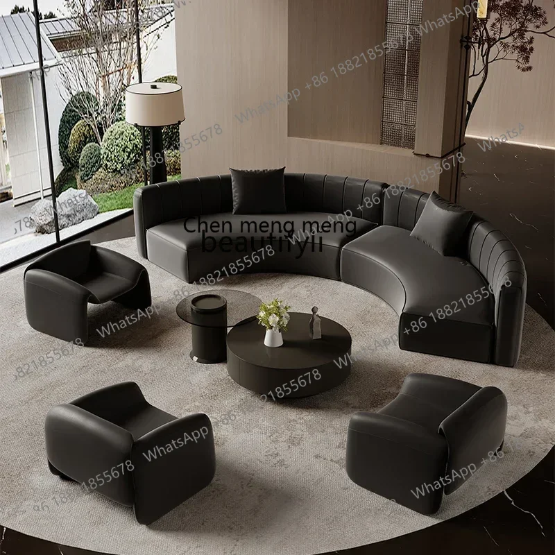 X   Semicircular curved special-shaped sofa beauty salon hotel lobby business rest area reception