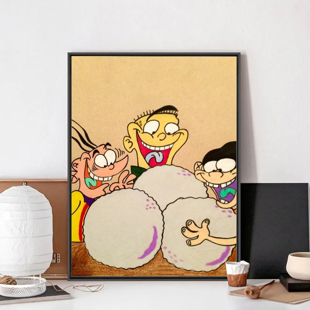 Cartoon E-Ed Edd N Eddy Poster No Framed Poster Kraft Club Bar Paper Vintage Poster Wall Art Painting Bedroom Study Stickers