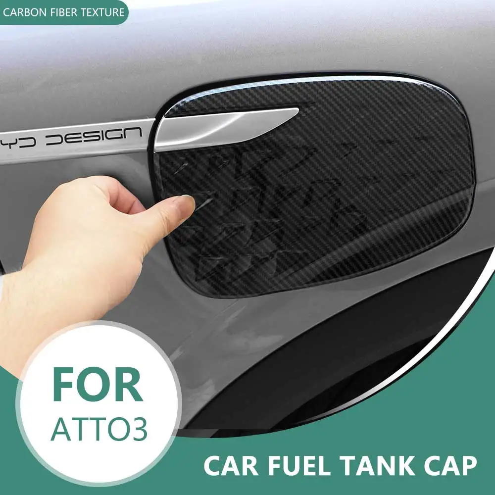 

Imitation Carbon Car Charging Port Decorative Sticker Pattern Fuel Tank Cover Trim for BYD Atto3 Atto 3 2022-2024 Accessories