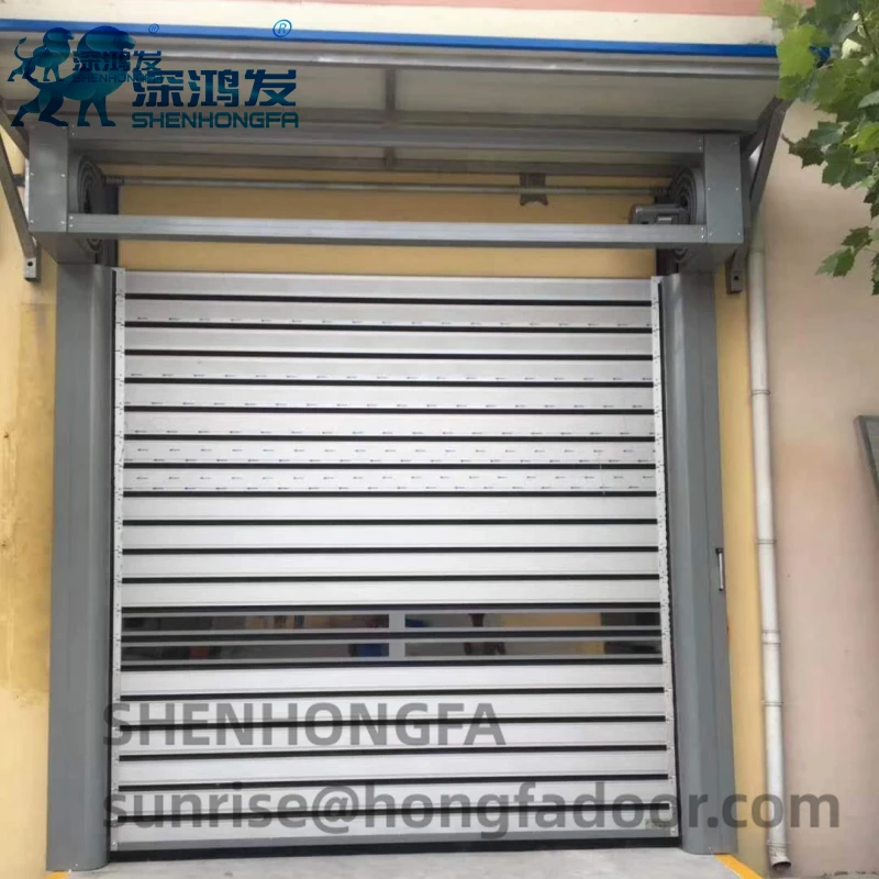 Security Spiral Roll Up Shutter Door Automatic Insulation Aluminum Rolling Gates High Speed Open Close Electric Control Workshop