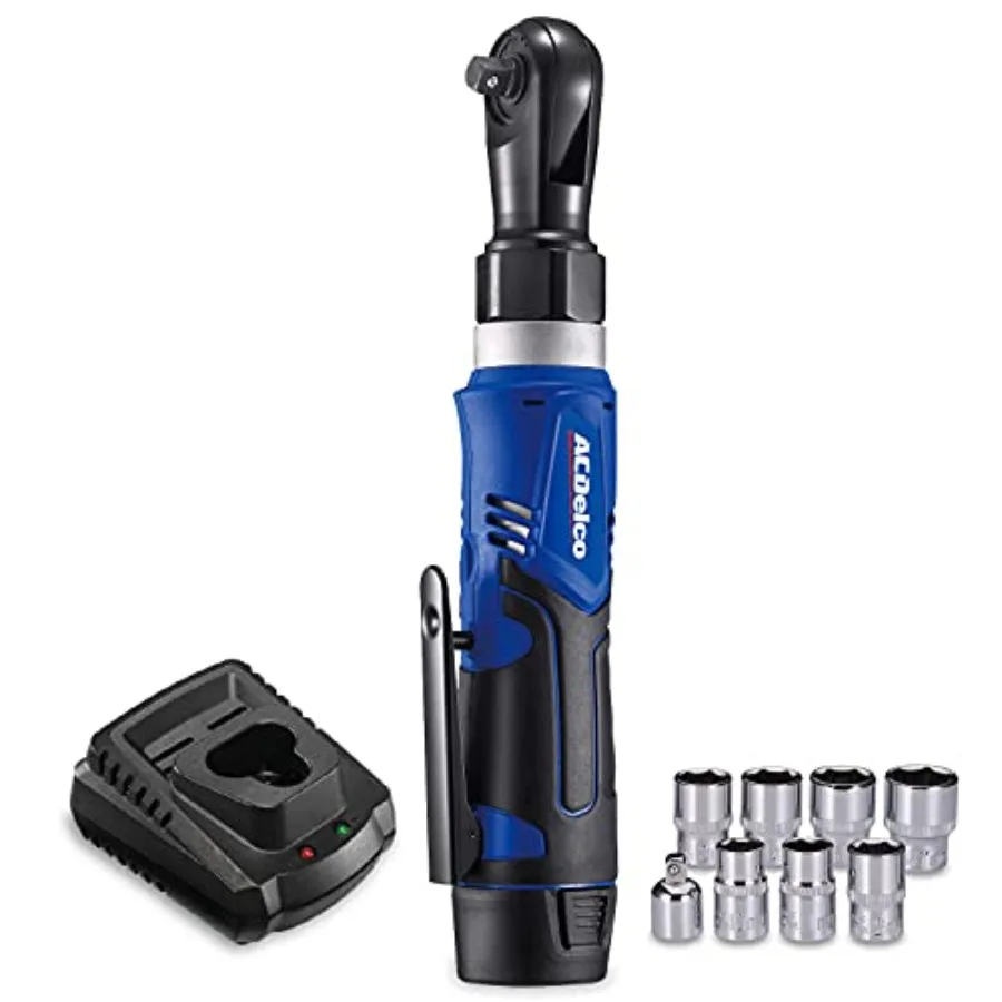 

ACDelco ARW1209P G12 Series 12V Li-ion Cordless 3/8" 45 ft-lbs. Ratchet Wrench Tool Kit