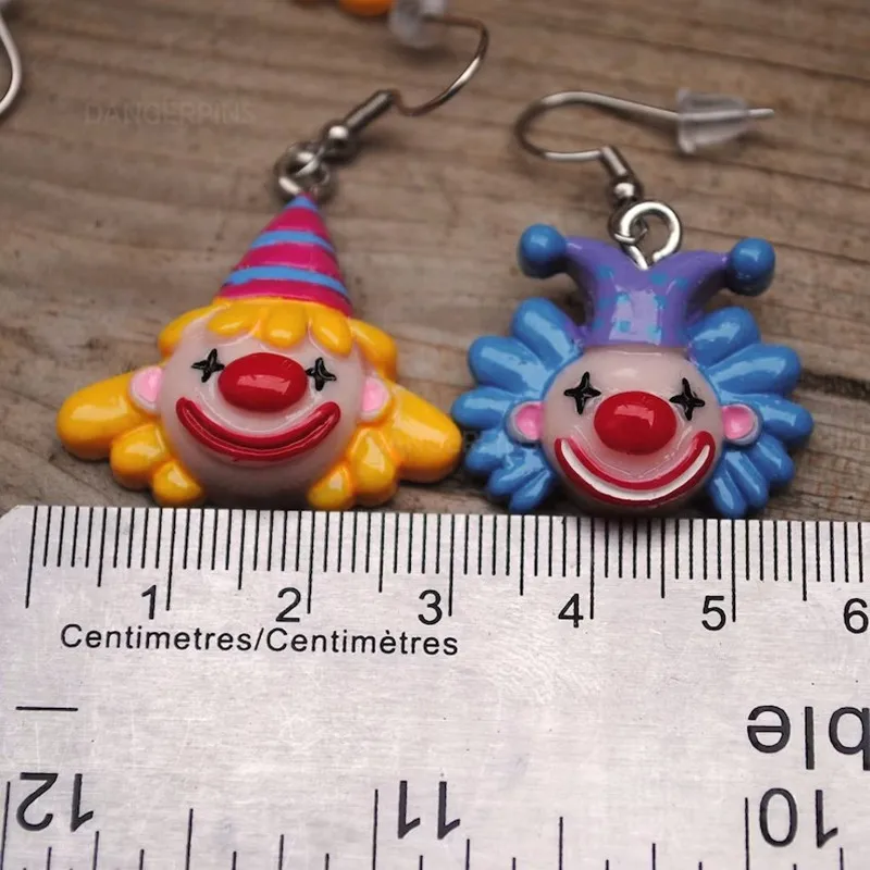 New Cute Horrible Clown Eccentric Earrings Creative Resin Earrings Novel Women\'s Gifts Personalized Jewelry for Women