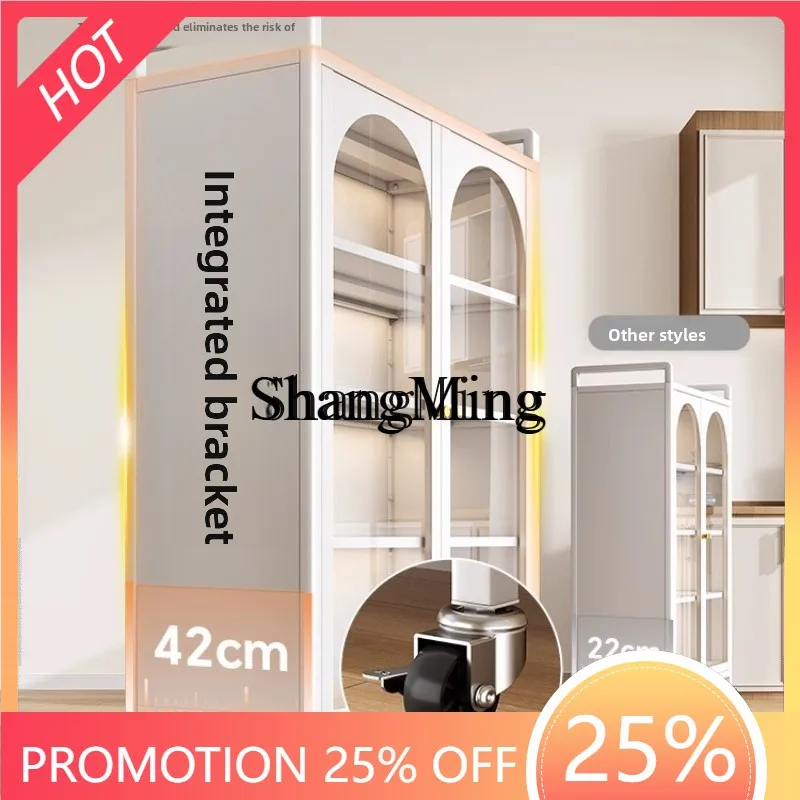 

Стильный многоярусный напольный стеллаж для кухни, многофункциональный боковой шкаф для дома