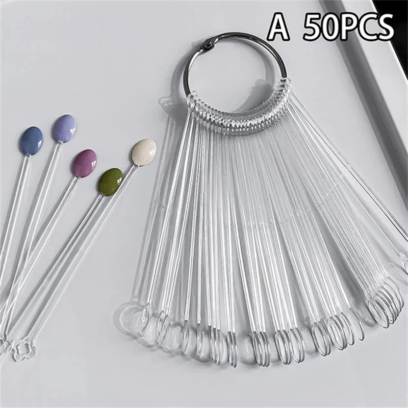 False Nail Art Color Card Display Stand Nail Art Tips Display Set Fan Shaped Nail Tips Sample Manicure Polish Practice Palette