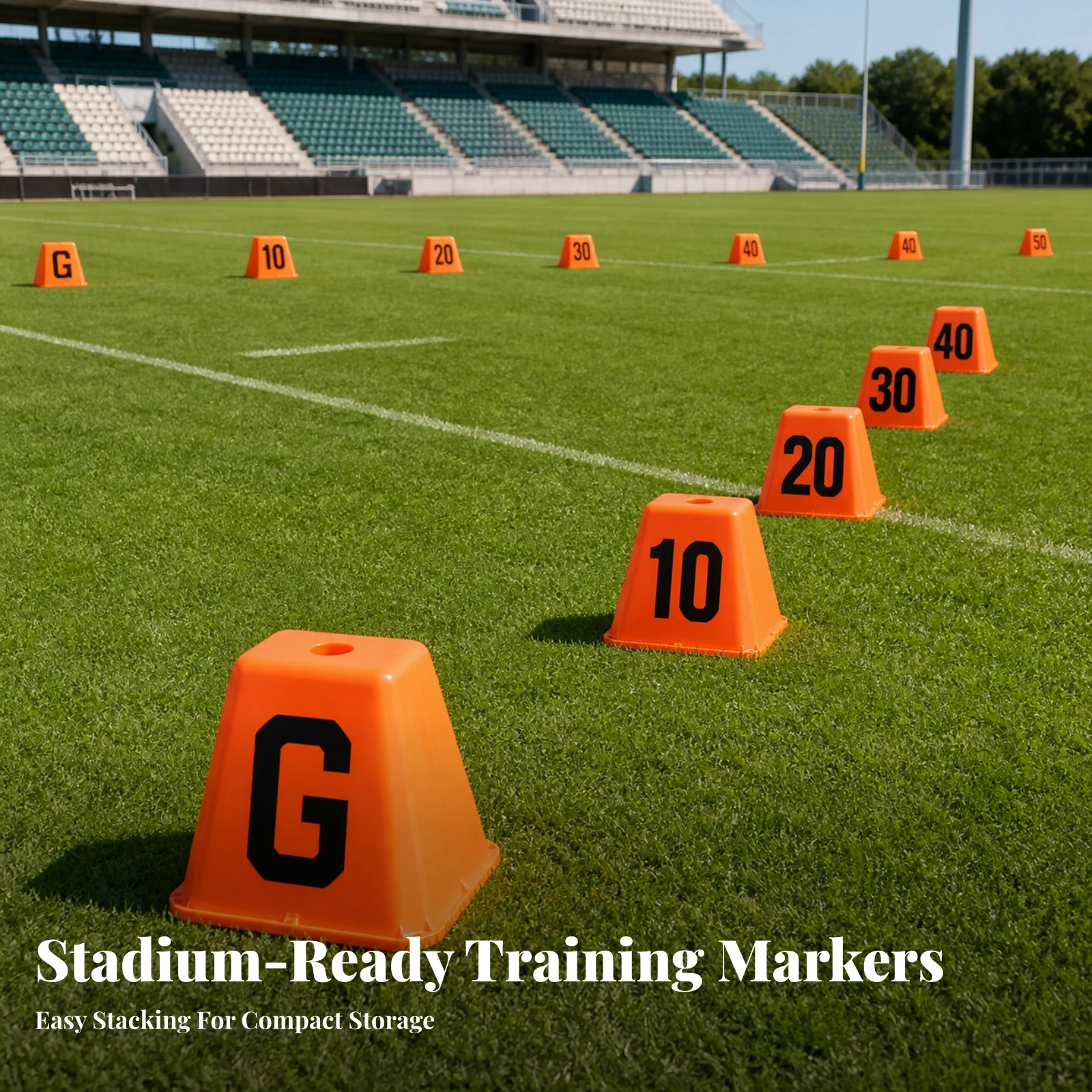 11 Pieces American Football Field Marker Cone Highly Visible Agility Cones Safety Cones Bright Colored for Coaching Sessions