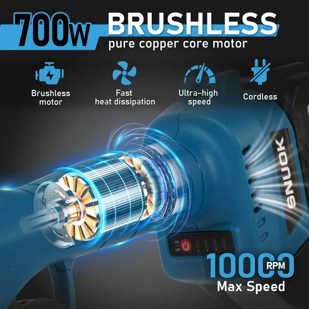 Snuok Bare-Machine Brushless Electric Shear Power Tool Outdoor Tree Trimming and Cutting Machine for Makita 18V Lithium Battery