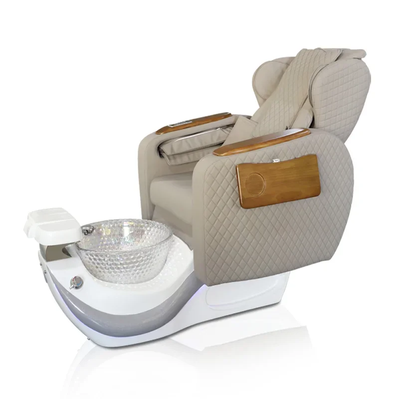 High-end Nail Salon Equipment Human Touch Massage Foot Care Spa Chair Luxury Electric Reclining Auto Fill Pedicure Chair