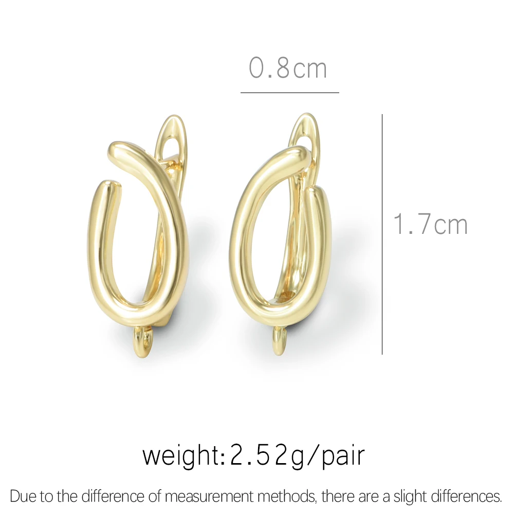 1 Pair 18K Gold/ Rhodium Plated Smooth Clasps Ear Wire Hooks For Earring Making DIY Jewelry Making Accessories Hypoallergenic