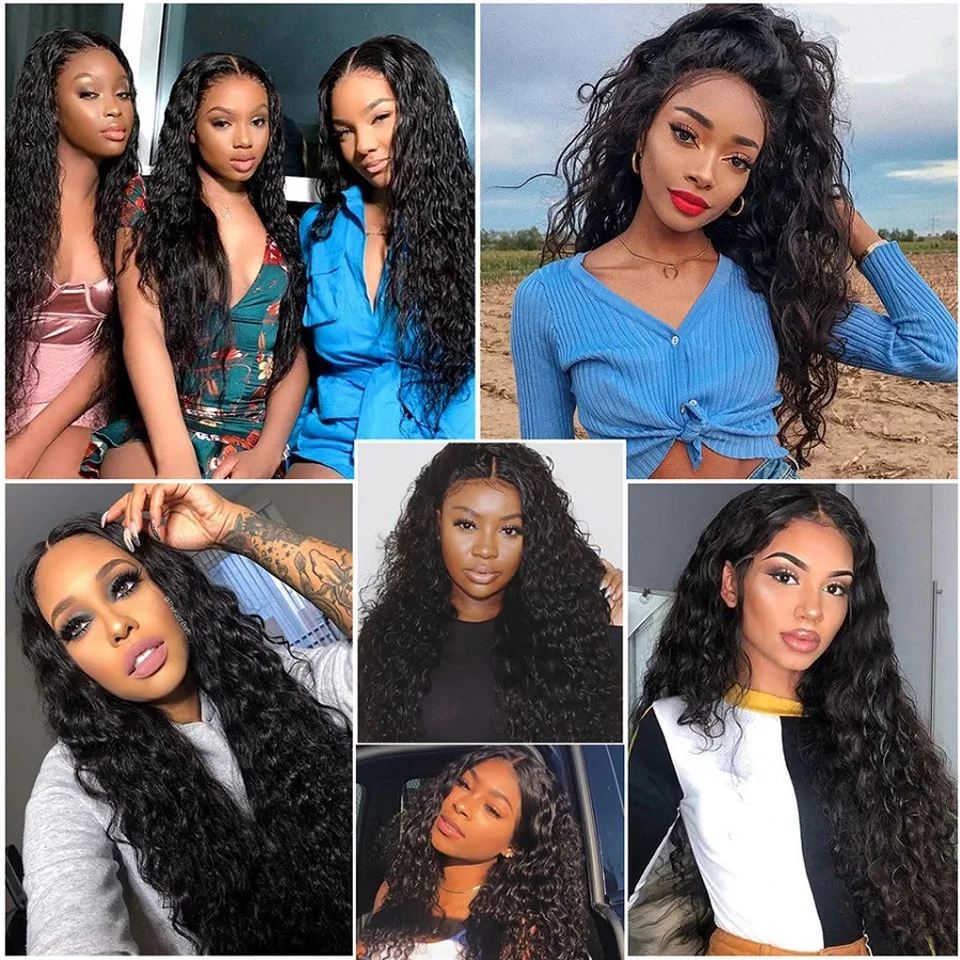 FDX 30 32 34 36 38 40inch Kinky Curly Hair Bundles Brazilian Hair Bundles Human Hair Extensions Remy Hair Weave 3/4 Bundles Deal