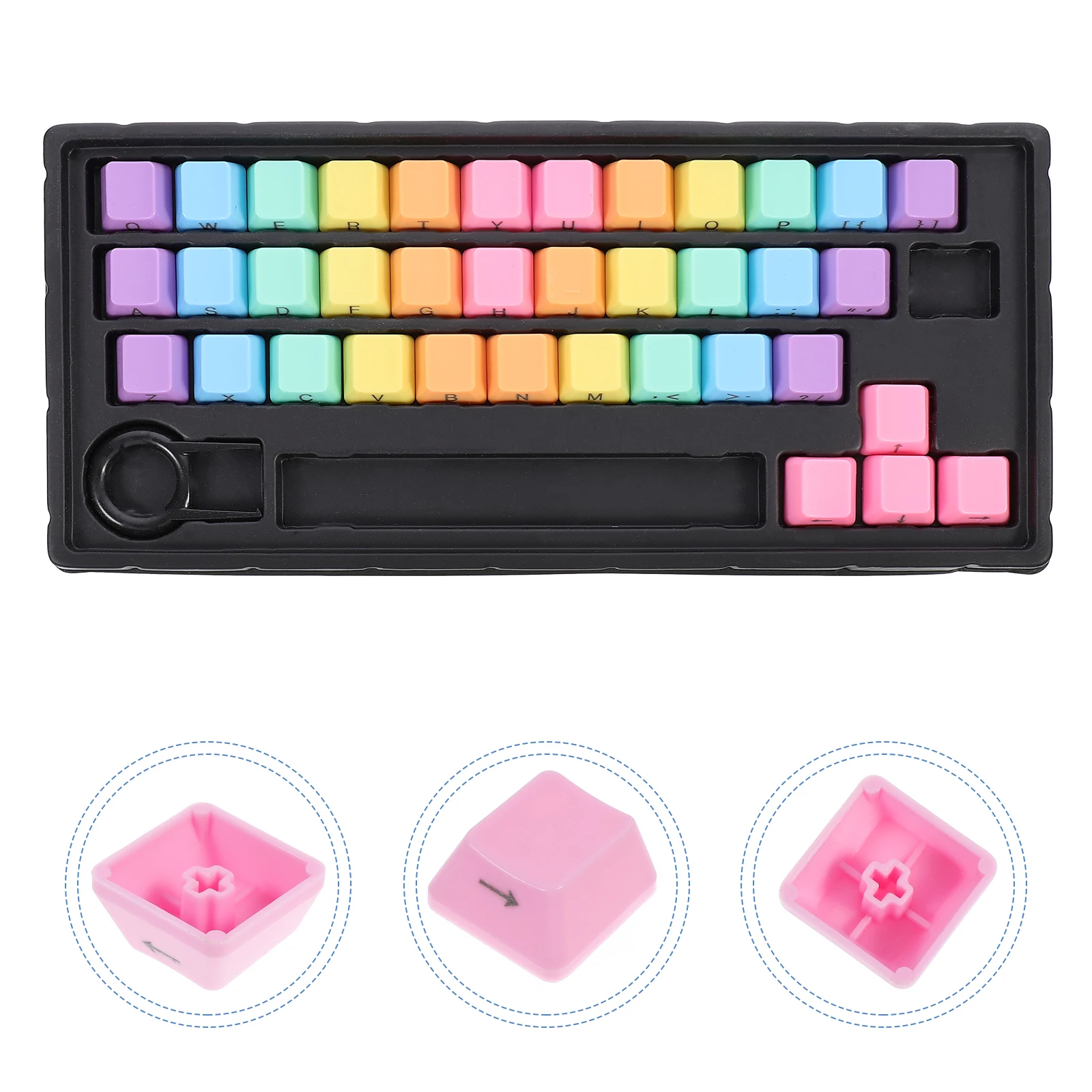 

1 set 1 Set Mechanical Keyboard Keycaps Replacement Kits Durable Colorful Key Caps Premium Design Diy Keyboard Accessories