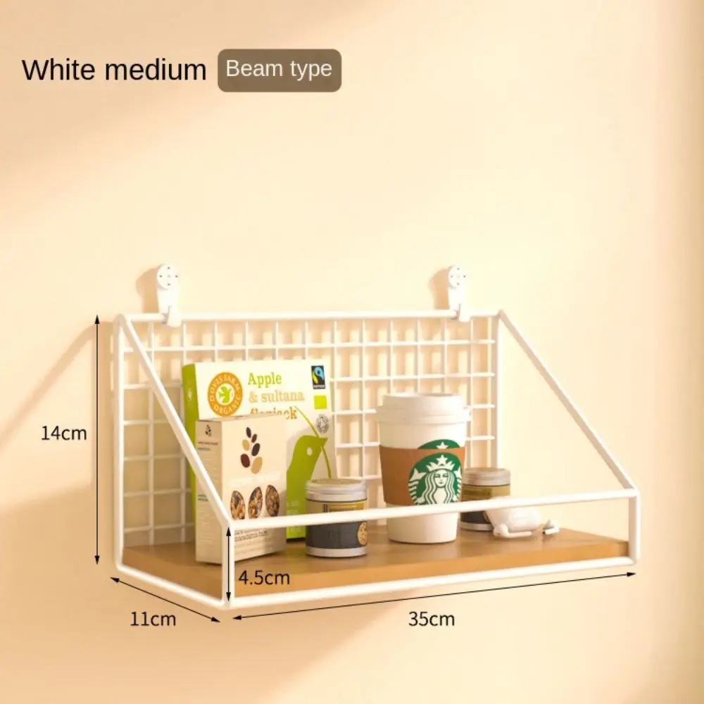 Iron Wall Mounted Shelves Storage Baskets Pasted on The Wall Bedside Shelves Mobile Phone Rack Storage Racks