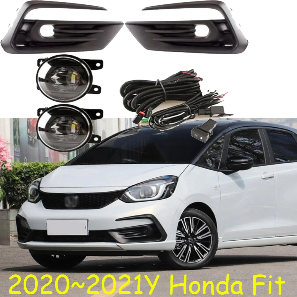 Car bumper headlight for Fit Jazz fog light 2020~2021y car accessories halogen bulb auto Fit Jazz headlamp