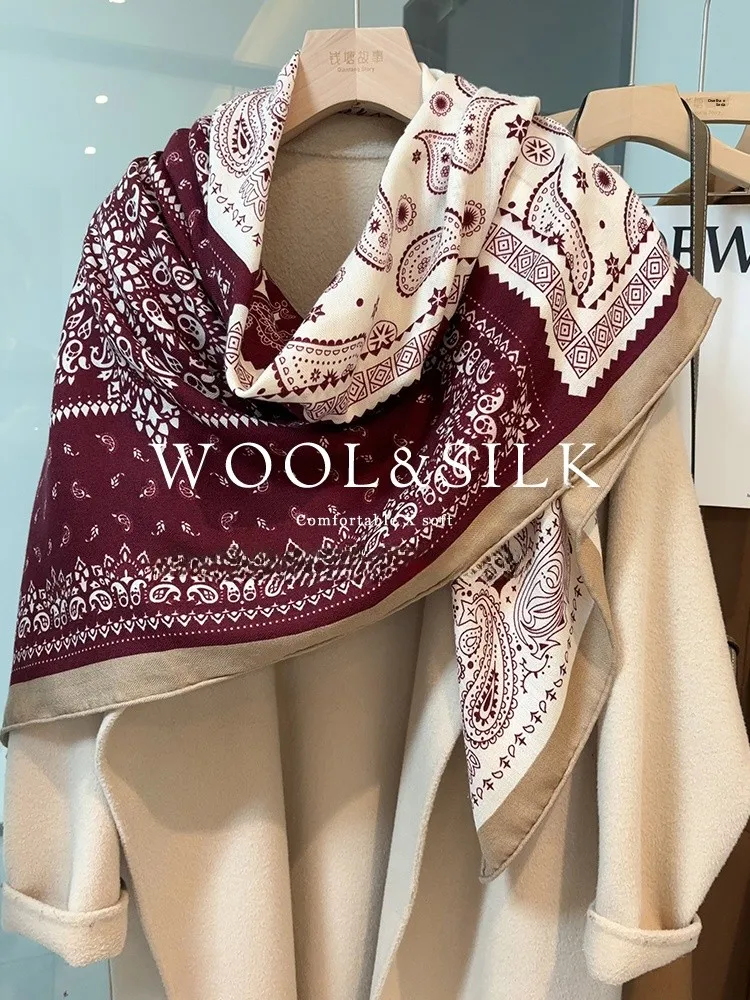 Echarpe-en-soie-et-laine-35-soie-grande-carree-pour-femme-style-esthetique-automne-hiver-decoration-d'epaule