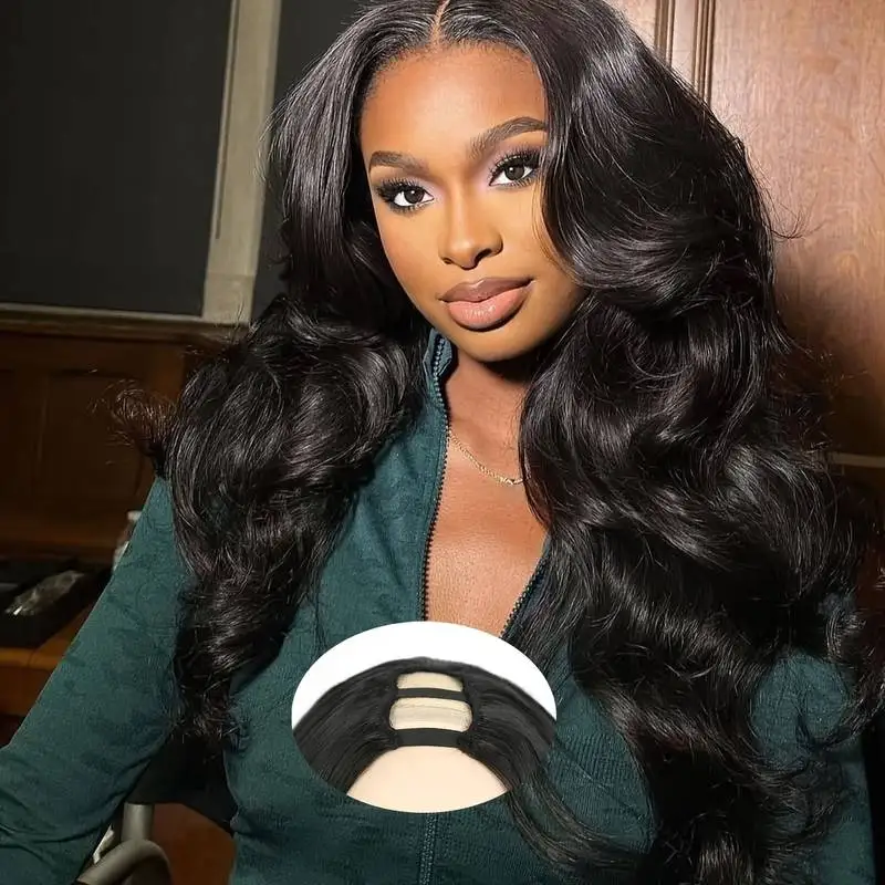 18 بوصة الجسم موجة الخامس جزء شعر مستعار للنساء الشعر البرازيلي اللون الطبيعي خصلات الشعر المستعار الإنسان 220 الكثافة آلة صنع الباروكات الشعر البشري