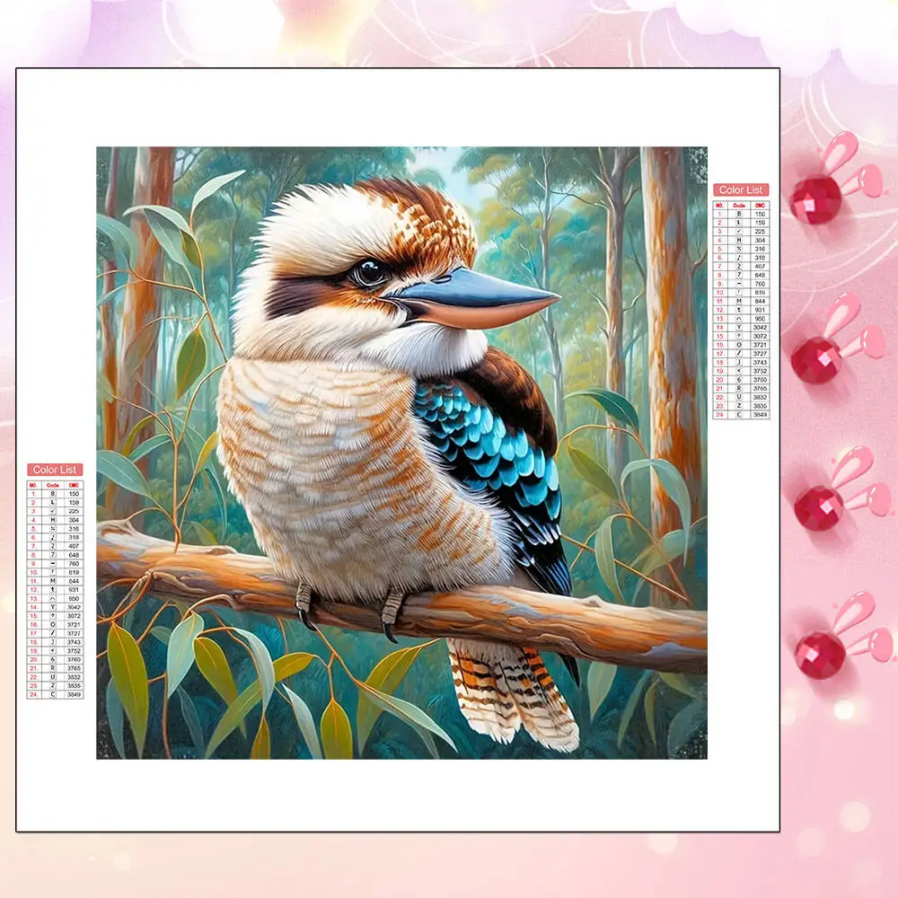 

HUACAN Diamond Mosaic Bird Animal Full Square Round Diamond Painting With Accessories Home Wall Art Decoration