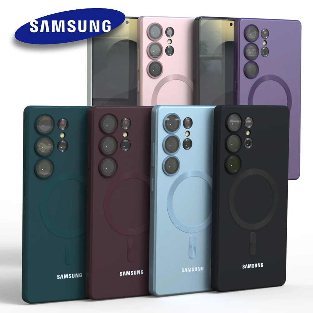 For Samsung Galaxy S26 S25 S24 S23 S22 Ultra Plus S20 FE Ultra A57 A56 A55 Magnetic Case Shockproof Protective Back Cover Funda