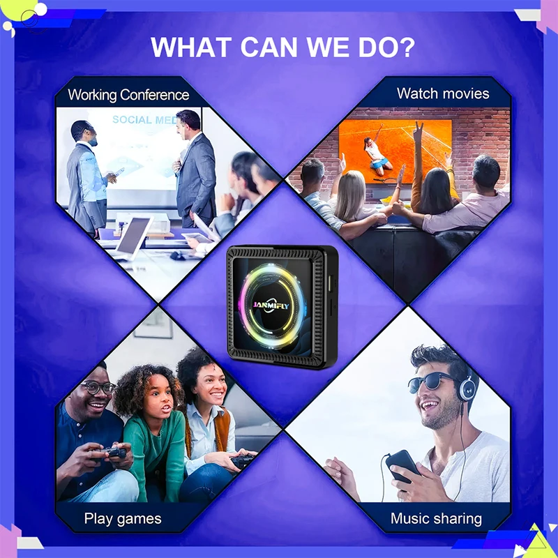 T95 Max Smart TV Box Android 14 8K ثنائي النطاق WiFi 2.4G/5G Bluetooth 5.0 Streaming Media Player Set Top Box لجوجل Netflix