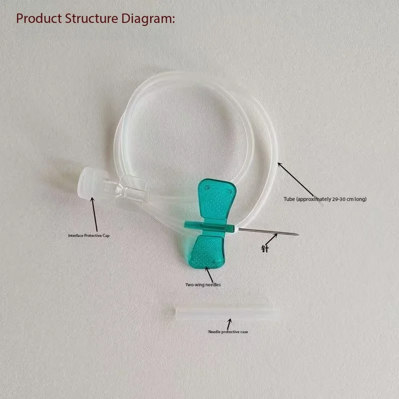 

Медицинские 100 шт./партия для домашних животных, одноразовые иглы-бабочки для кожи головы, 21 г/22 г/23 г/25 г, стерильные иглы-бабочки
