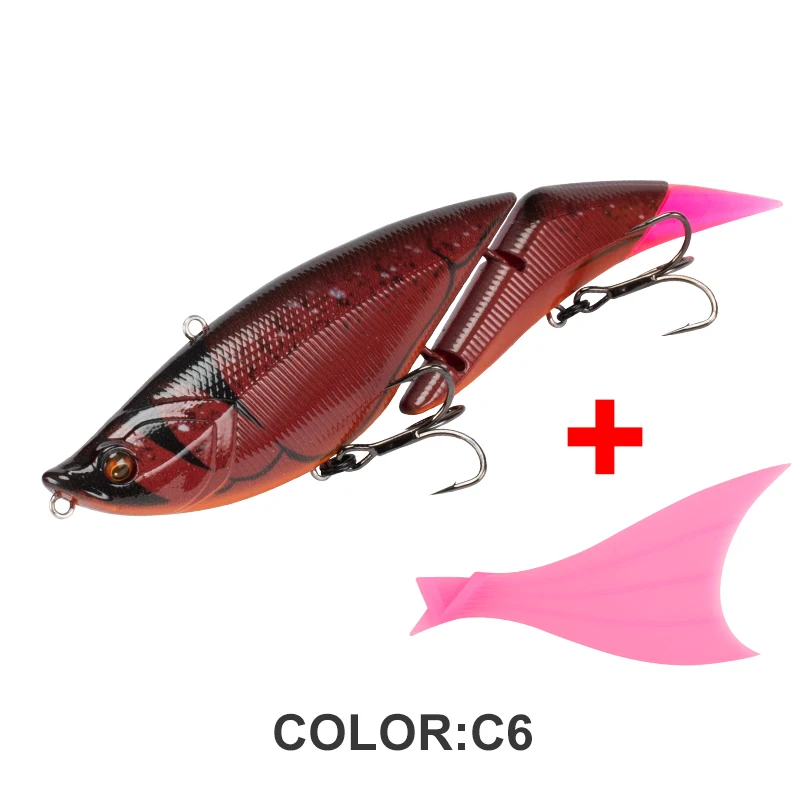OBSESSION DAVINCI 2-teiliger Gelenk-Swimbait Angelköder 19cm 55g Schwimmender Vibrations-Segmentköder Großer Köder Wobbler Weichschwanz-Köder