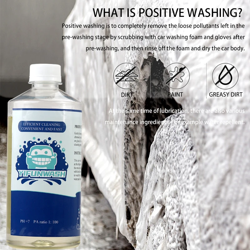 Car Wash Soap Ultra-Concentrated High Foam Car Wash Shampoo Liquid Positive Wash Liquid Tire Hub Cleaning Agent Decontamination