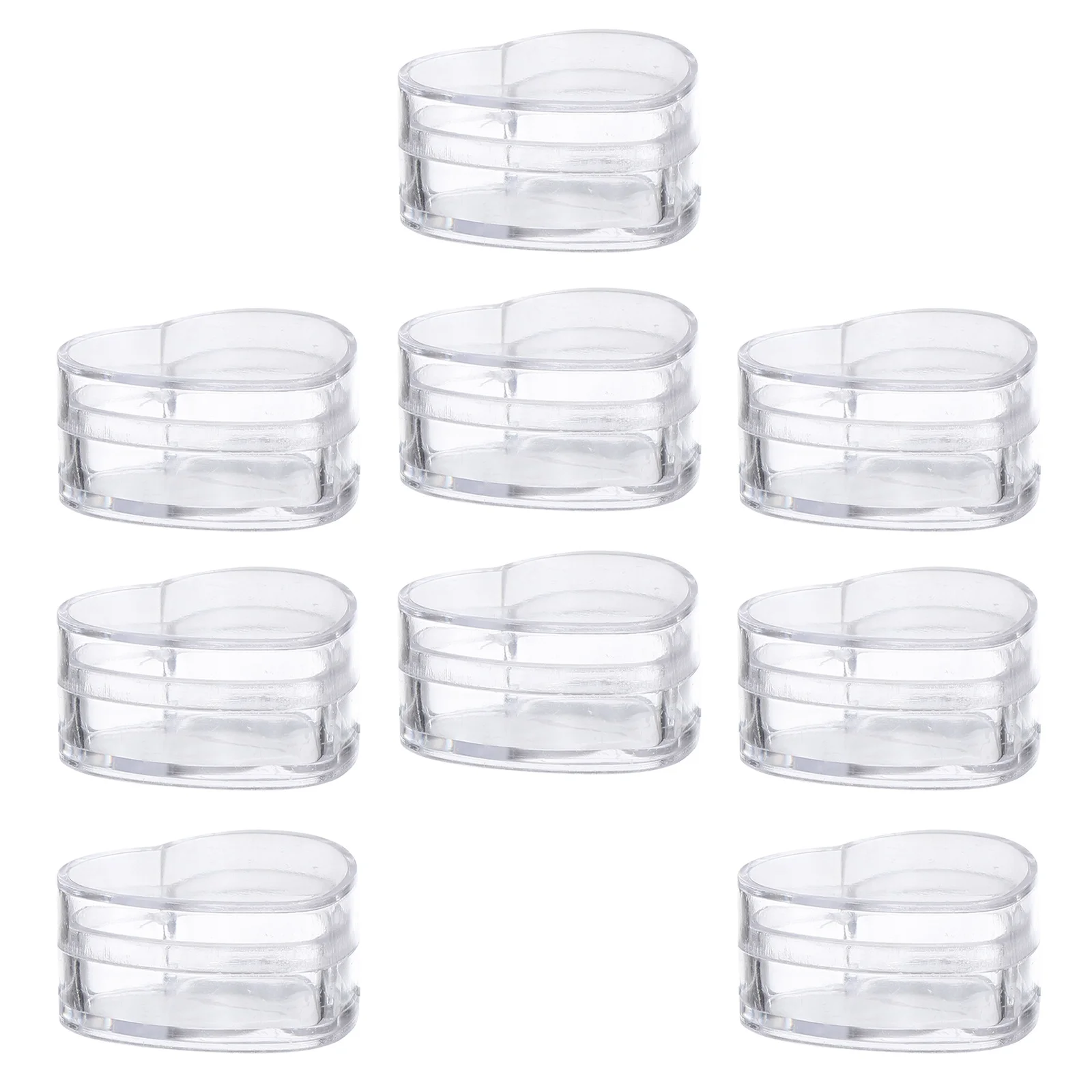 

100Pcs Heart Shape Storage Jars Empty Cream Containers Portable Travel Makeup Case Mini Plastic Cream Box
