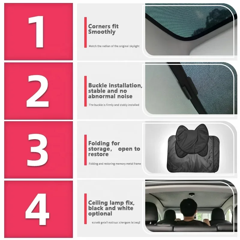 reflective fabric car sunshade for   sun visor   model y  parts