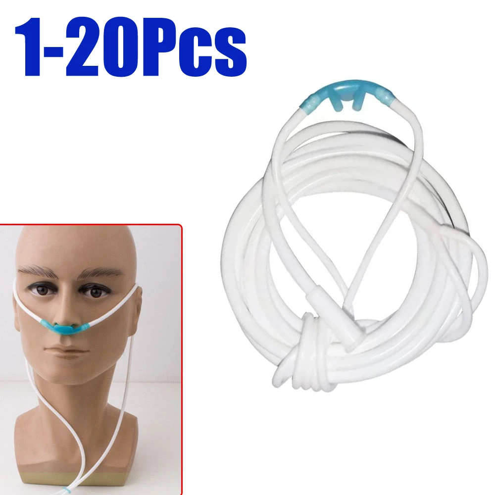 Reusable Silicone Hydrogen Oxygen Nasal Cannula Tube Medical O2 H2 Breathing Tube without Water Trap for Oxygen Therapy
