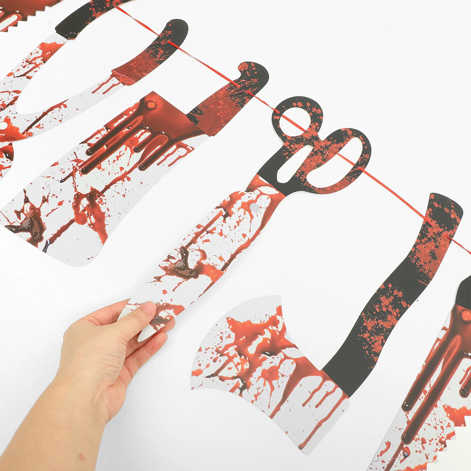 4 set Halloween Banner Decorative Hanging Flags Party Supplies Outdoor Home Decor Horror Design String Flag Festival Decoration