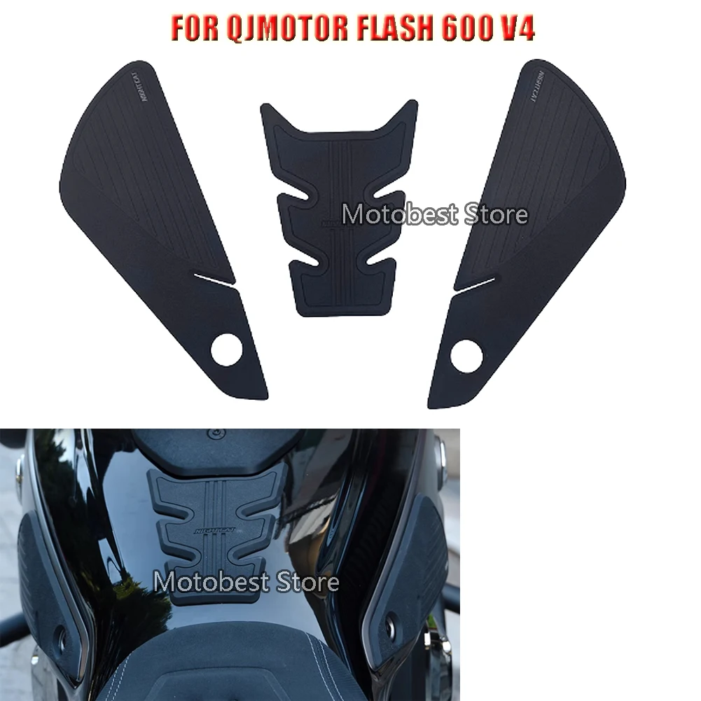 

Мотоциклетная резиновая боковая наклейка, наклейка на топливный бак, защитная накладка, декоративные наборы для QJMOTOR FLASH 600 V4