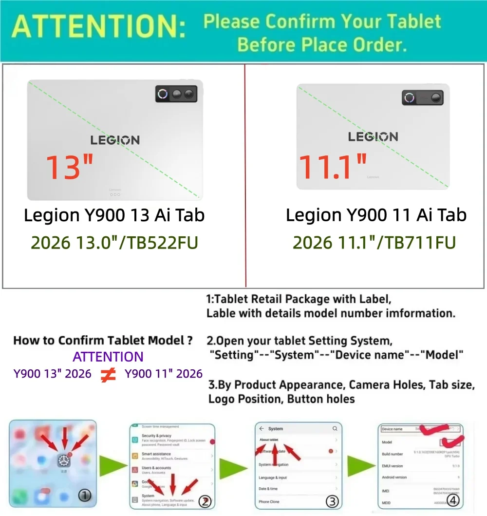 Soft Cover for Lenovo Legion Y900 13 11 Ai Tab 2026 TB522FU TB711FU Case Slim TPU Backshell Hollow Out Heat Dissipation Design