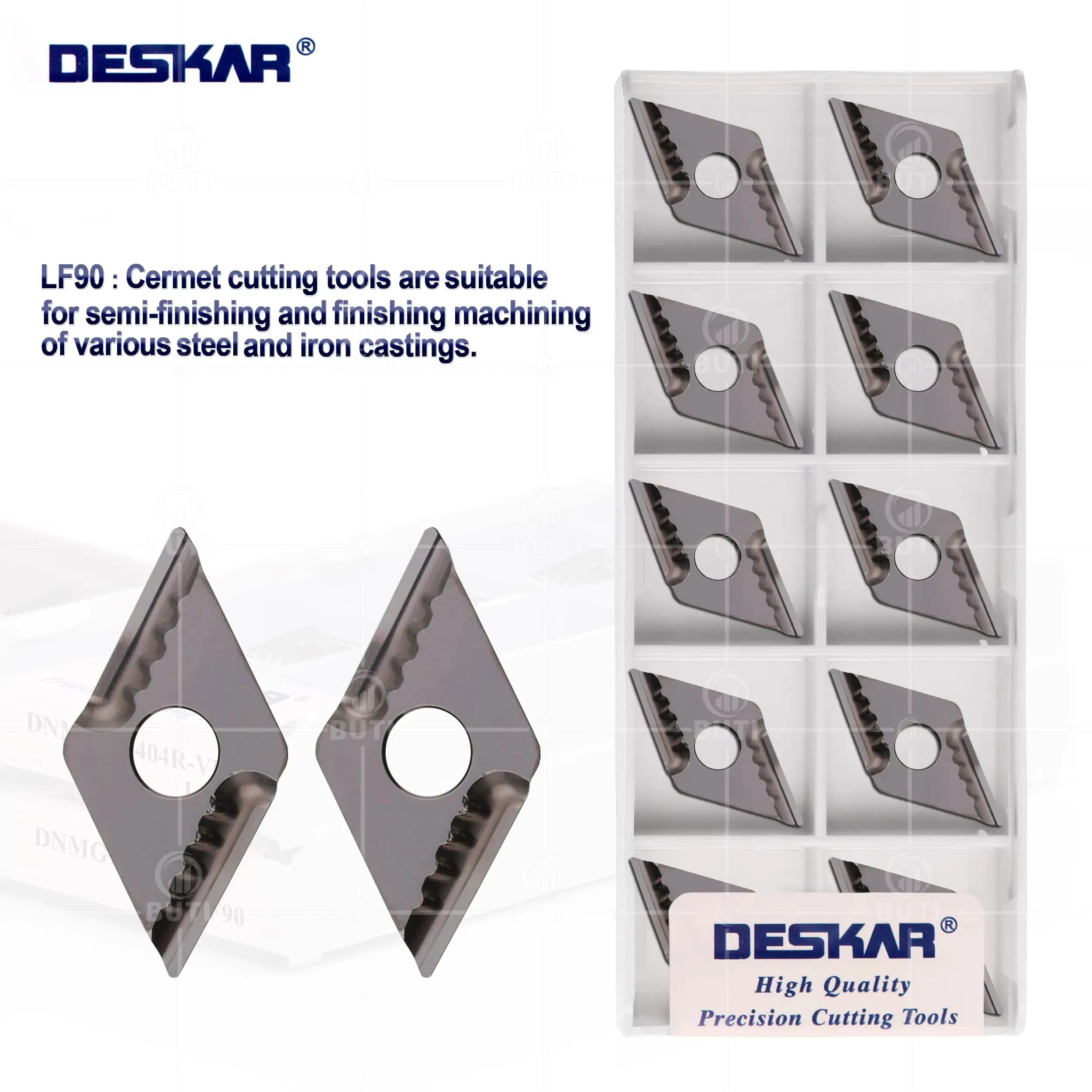 

DESKAR 100% оригинал DNMG 150404 /08-MT DNMG 150408 /04R/L-VF DNMG 150407 /08R/L-S LF90 Токарный станок по металлу и керамике Oute Круглый токарный инструмент