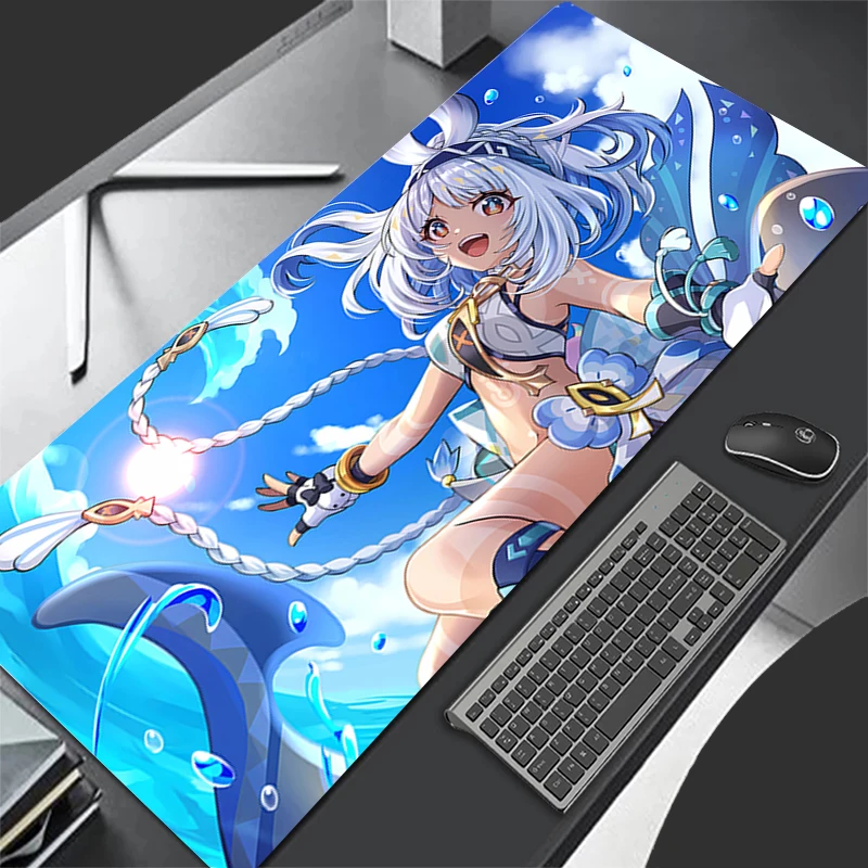 Alfombrilla de ratón Accesorios para juegos de ordenador, alfombrilla para teclado de oficina G-genshin Impact Mualani, alfombrilla de ratón de goma para PC, decoración, alfombrilla para ratón de escritorio