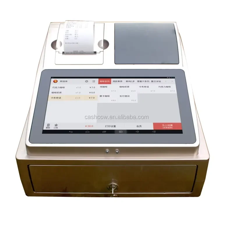 Cashcow Android 10 Inch Pos with Built in Cash Drawer and Printer